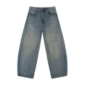 Men's Distressed Barrel Leg Jeans