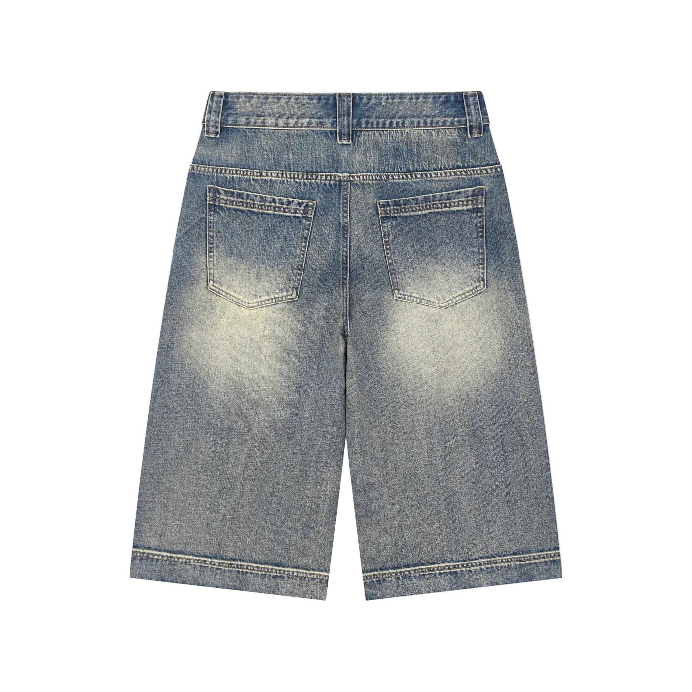 Vintage Wash Baggy Denim Shorts