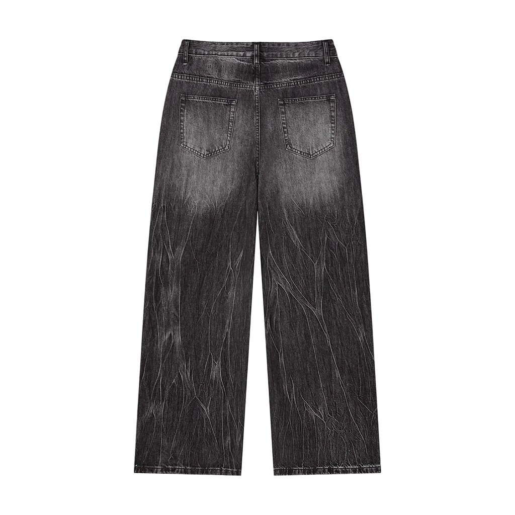 Men’s Vintage Wash Wide Leg Jeans