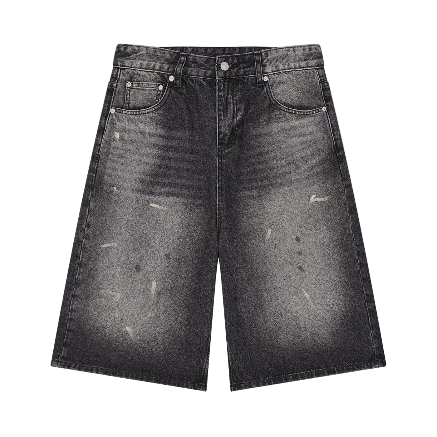 Men’s Vintage Wash Wide Leg Denim Shorts