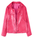 PINK EXOTIC LEATHER JACKET