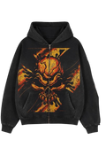 Sunfade Two-way Zipper Boxy Fleece Hoodie