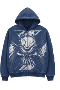 Sunfade Two-way Zipper Boxy Fleece Hoodie