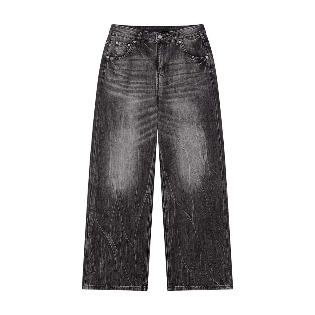 Men’s Vintage Wash Wide Leg Jeans