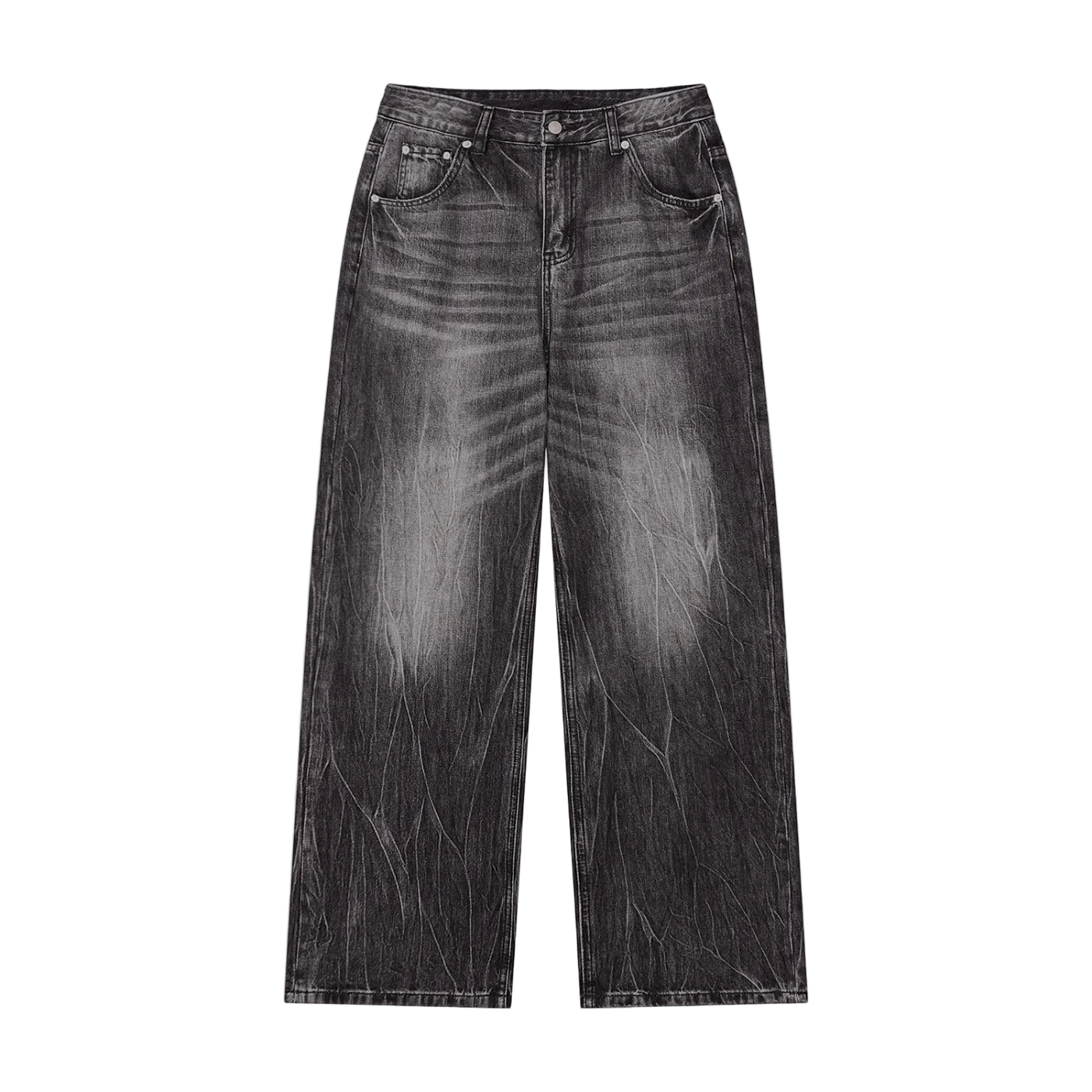 Men’s Vintage Wash Wide Leg Jeans