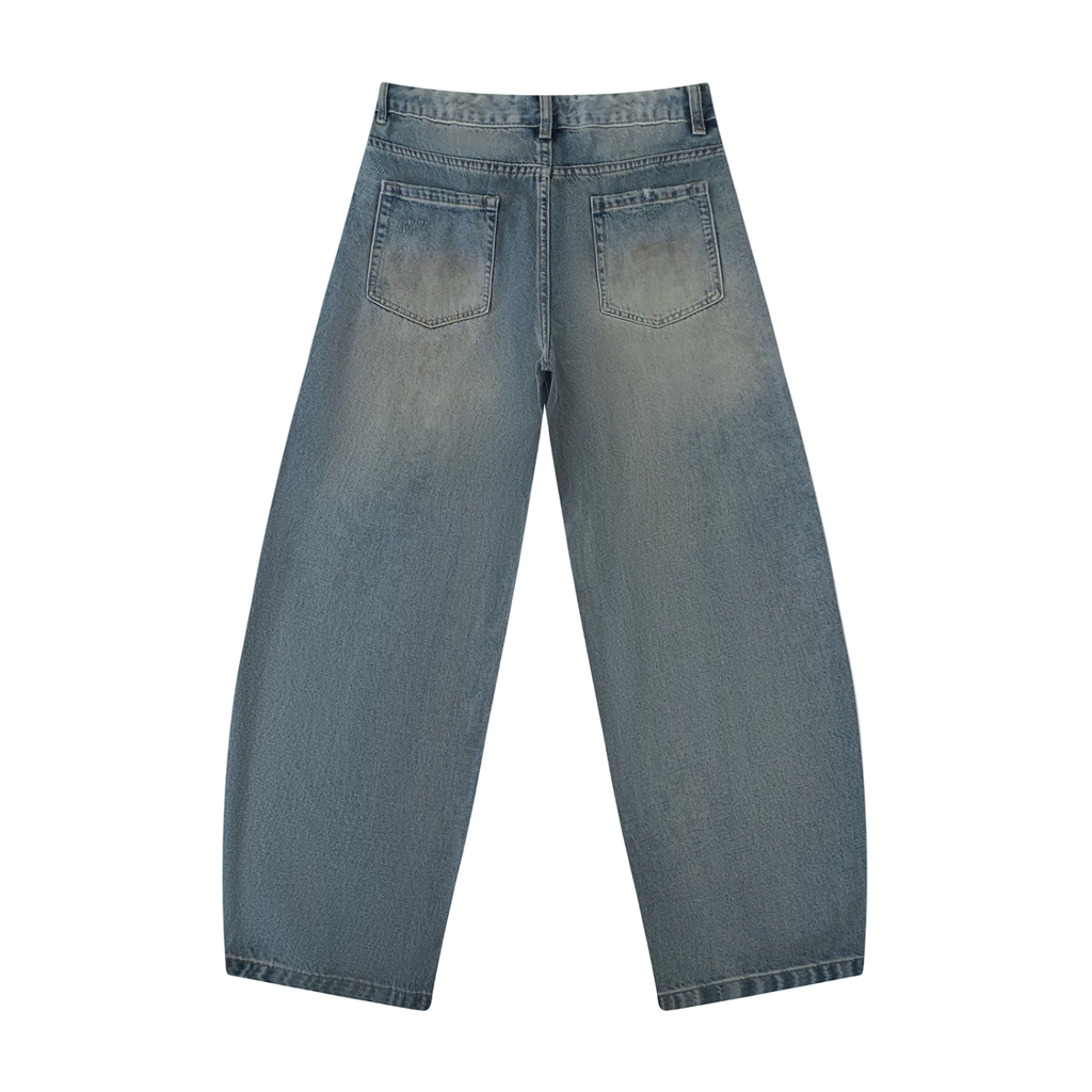 Men's Distressed Barrel Leg Jeans