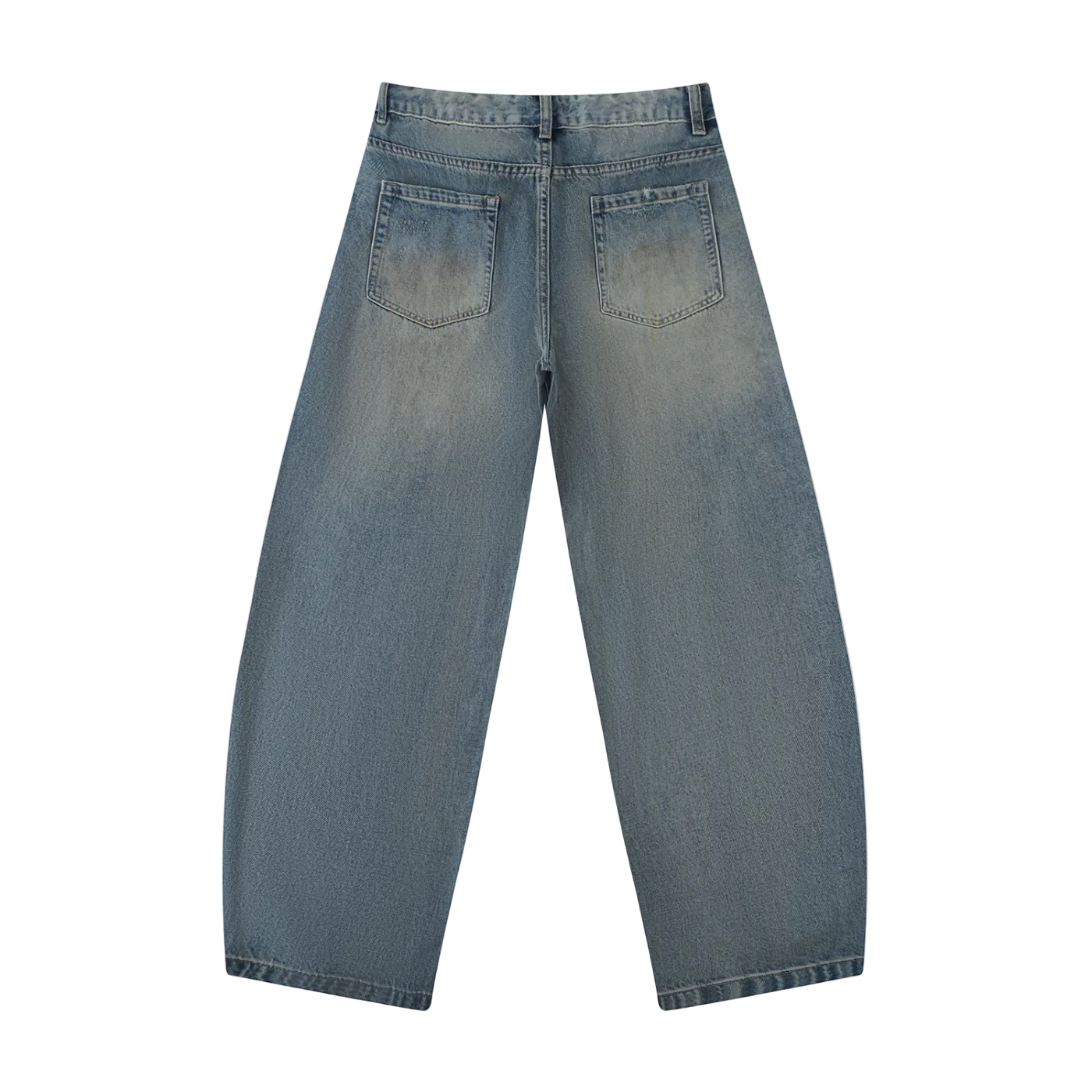 Men's Distressed Barrel Leg Jeans